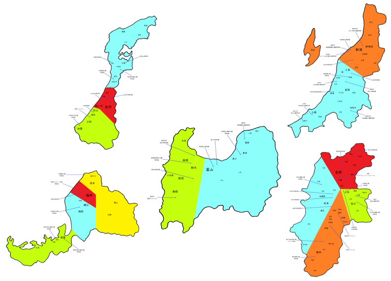 北信越高校野球地図