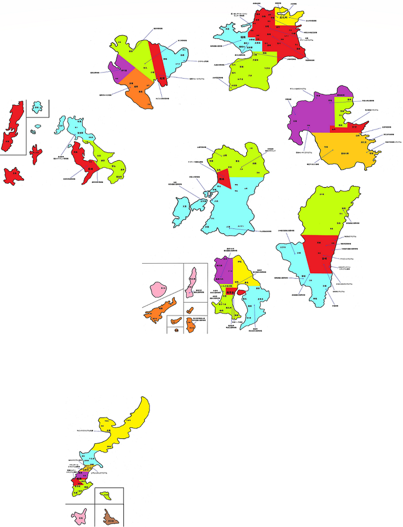 九州地方高校野球地図