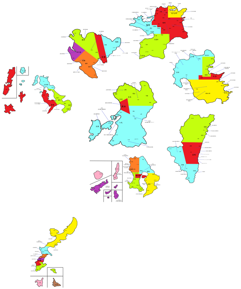 九州高校野球地図