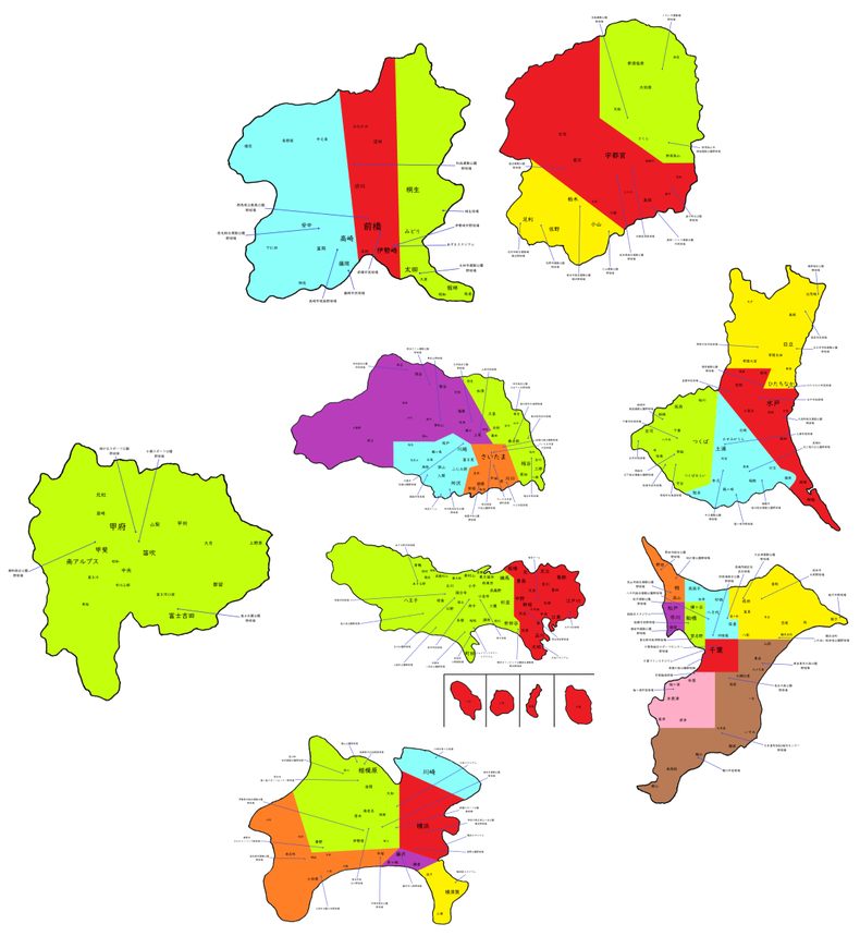 関東高校野球地図