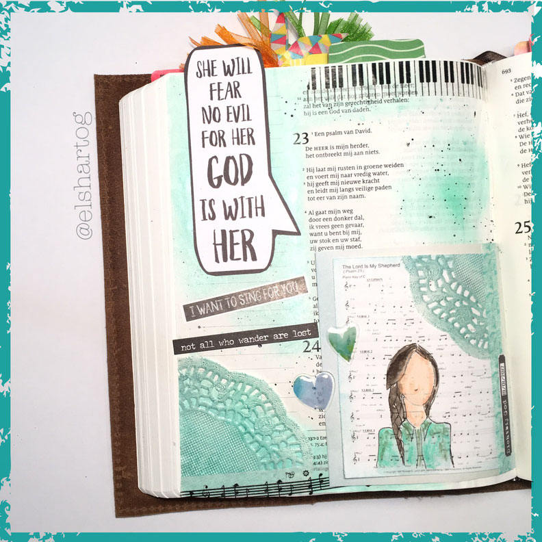 Voorbeeld biblejournaling Psalm 23