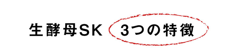 生酵母SK｜3つの特徴