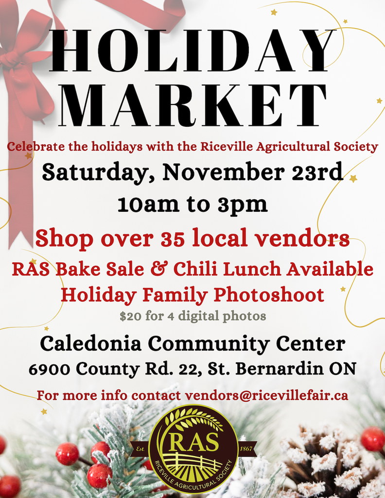 Riceville Agricultural Society Holiday Market Poster