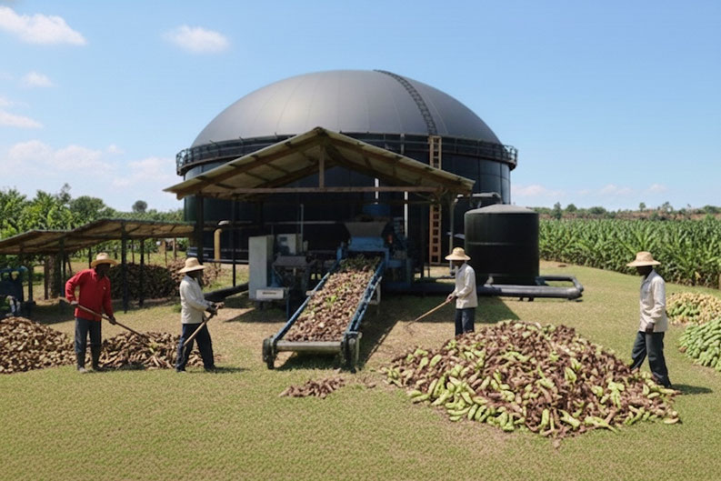 Biodigestor residuos de banano y platano - biogas - Aqualimpia