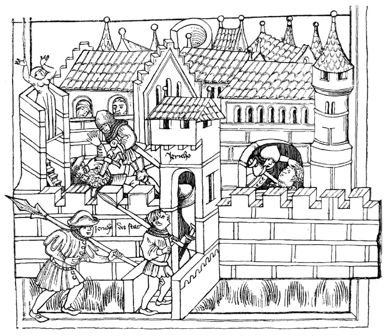 Fig. 3. Einnahme von Jericho. Toggenburger Bibel 1411.