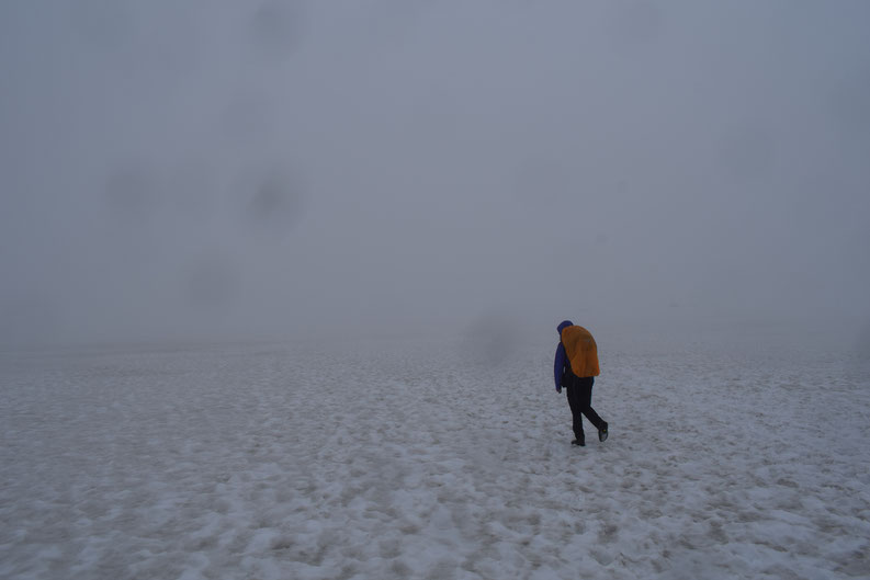 Laugavegur snow in July