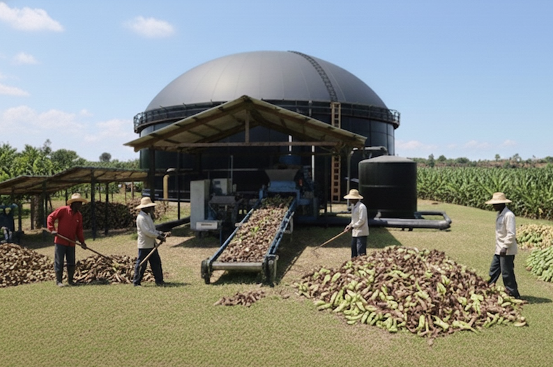 Biodigestor residuos de banano y platano - biogas - Aqualimpia