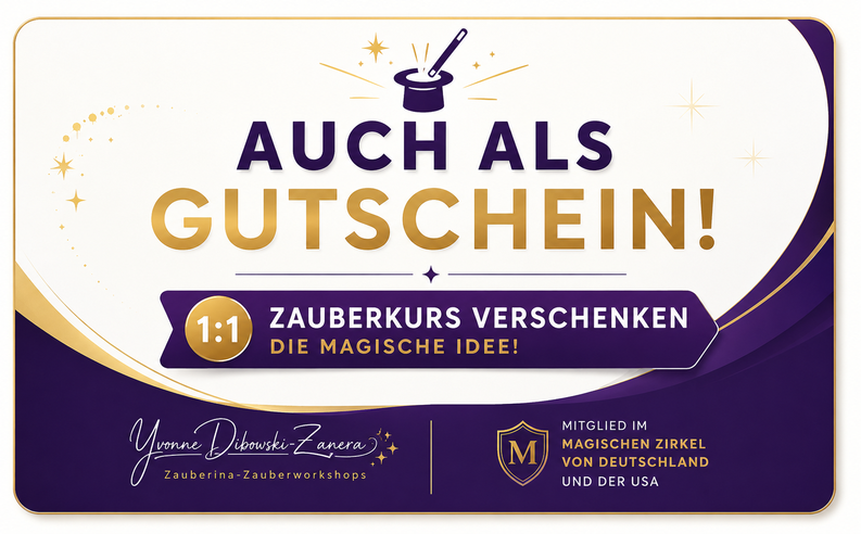 Gutschein Zaubern lernen Zauberkurs Weihnachten Workshop Geburtstag Idee
