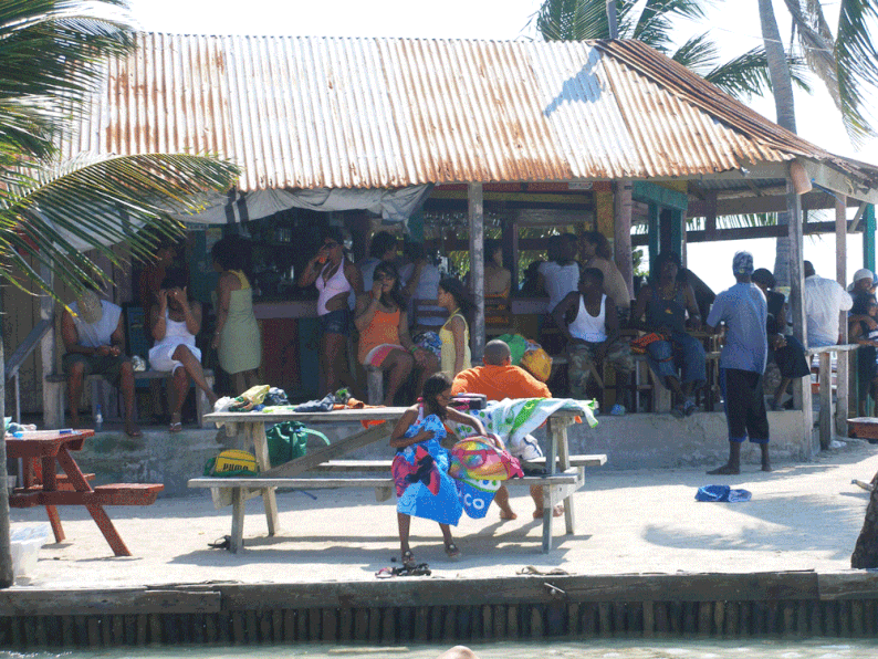 Belize - people at Caye Caulker