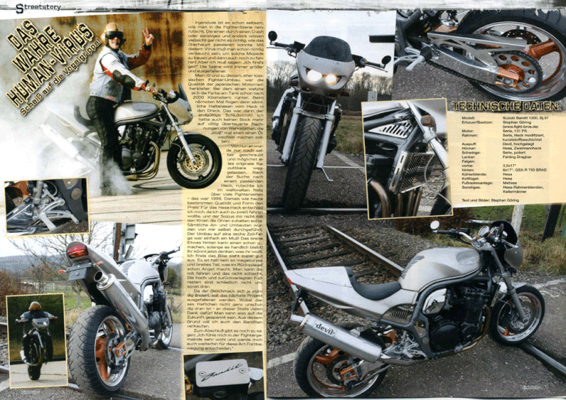 2002 FIGHTERS Magazin Streetstory GSF 1200 Bandit Streetfighter