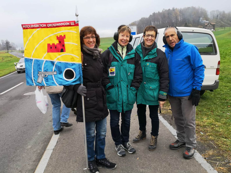 Morgartenschiessen 2018, Pistolensektion Grosswangen, Trudi Leuthold, Bertha Huber, Anneliese Z'Rotz, Nicola Gioiello