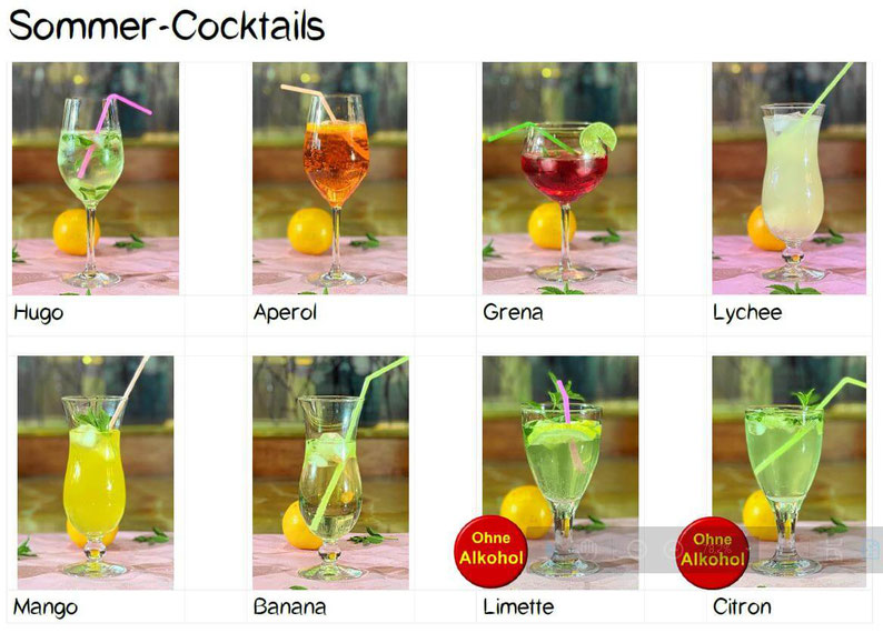 Cocktails für den Sommer