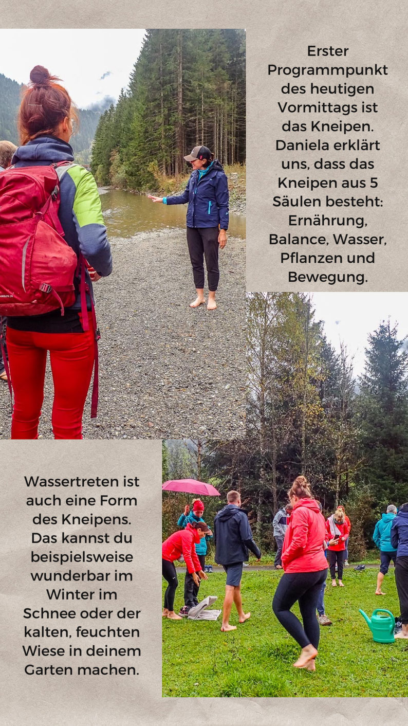 Maier Sports Erlebniscamp 2023 im Lechtal - Klettersteigen, Wandern, Canyoning, Yoga... mit gleichgesinnten, outdoorbegeisterten Menschen. (hier: Kneipen im Lech)