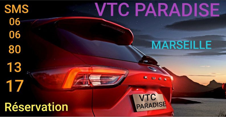 VTC MARSEILLE à la tombée de la nuit avec très jolie vue sur mer.