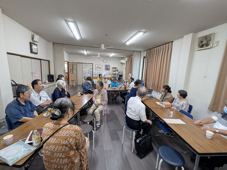 2026年7月26日（日）月に一度ほどですが、礼拝後、説教の恵みを分かち合う時間・み言葉カフェを行っています。その時間の最終版の頃です。開始後30分以内に必ず解散と決めている会です。