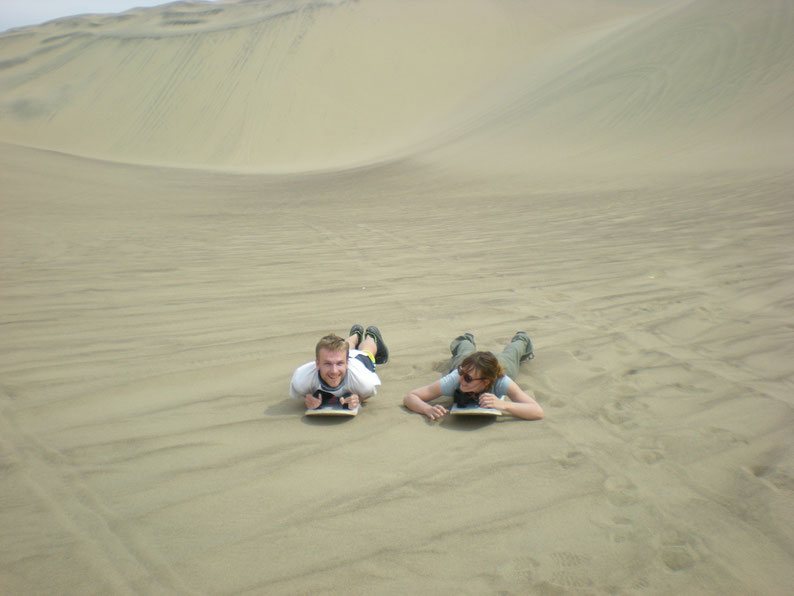 Sandboarding in Peru