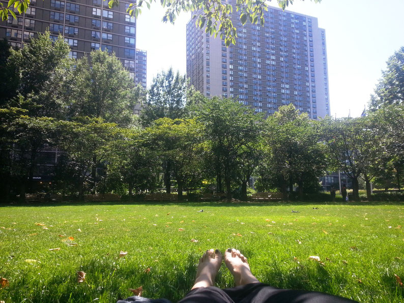 Relaxing at Pumphouse Park, New York