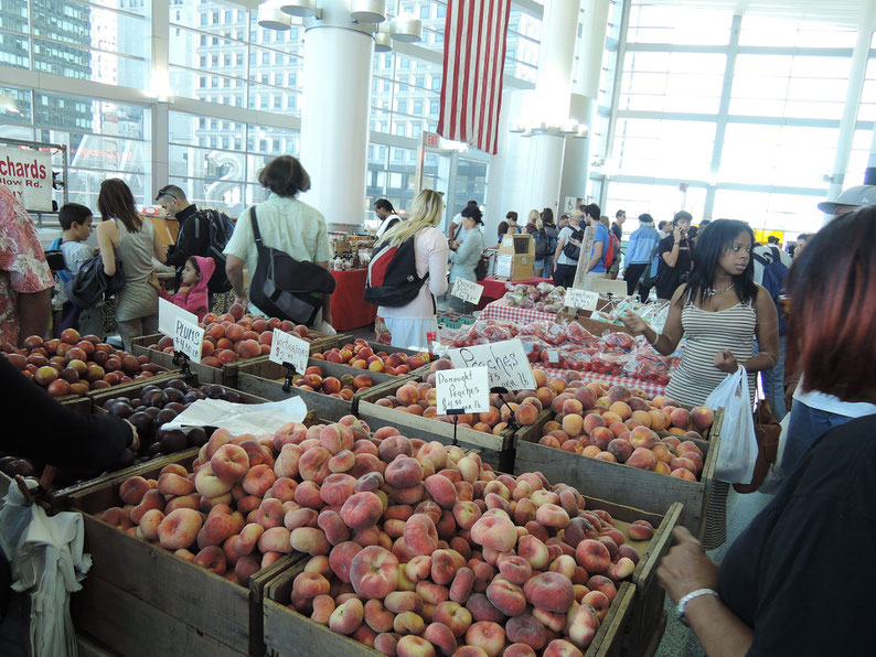 Farmers' market at Staten Island ferry station