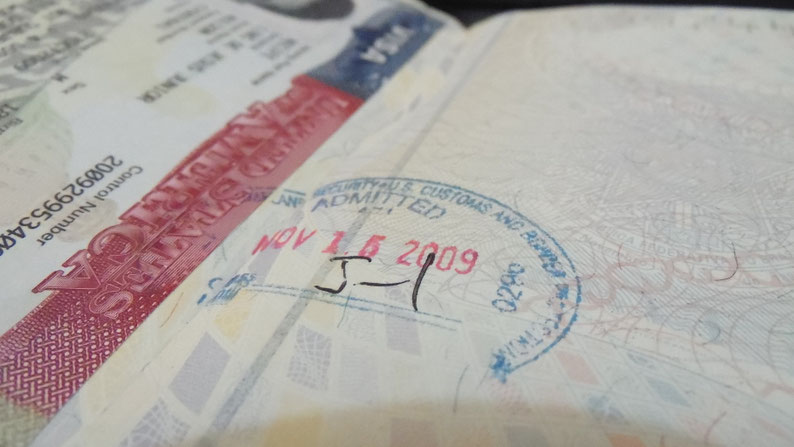 Meu primeiro carimbo internacional: Estados Unidos.