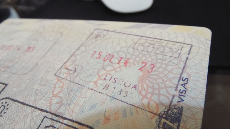 O bacana dos carimbos é que ele tem a data que você passou por aquele aeroporto.