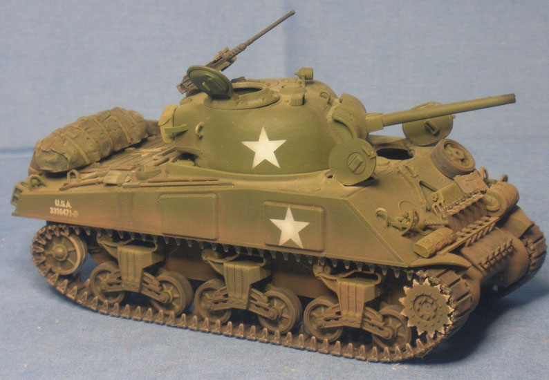 Kampfpanzer M4 A3 Sherman mit 75mm Kanone der US Armee Weltkrieg worldwar