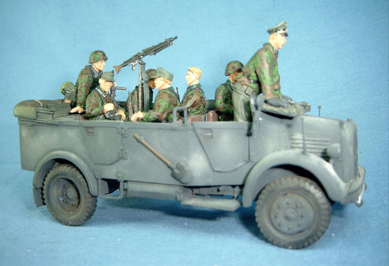 Gefechtsfahrzeug Besatzung Schwerer Einheits-PKW Elitetruppe Figuren Deutsche Wehrmacht