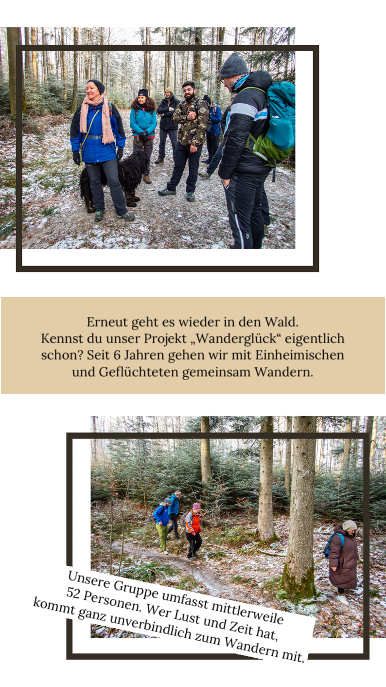 Integrationsprojekt "Wanderglück" - mit Geflüchteten und Einheimischen wandern wir im Schwäbisch-Fränkischen-Wald.