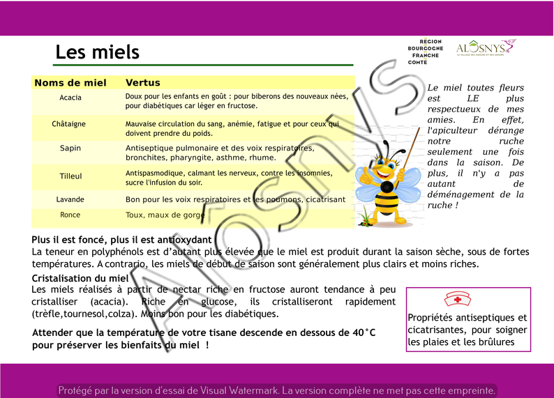 Panneau pédagogique : les miels