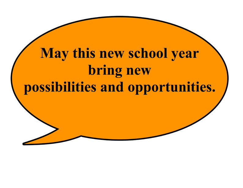 May this new school new bring new possibilities