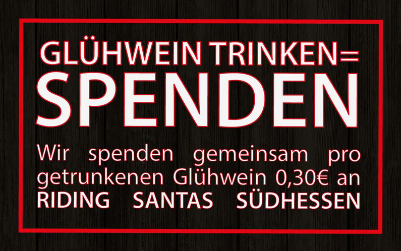 Glühwein trebur Glühweinhütte nauheim Königstädten bischofsheim spenden riding santas südhessen geinsheim weihnachtsmarkt trebur