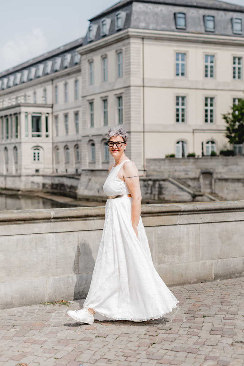 Handgefertigtes Brautkleid für reife Frauen – fair produziert in Deutschland