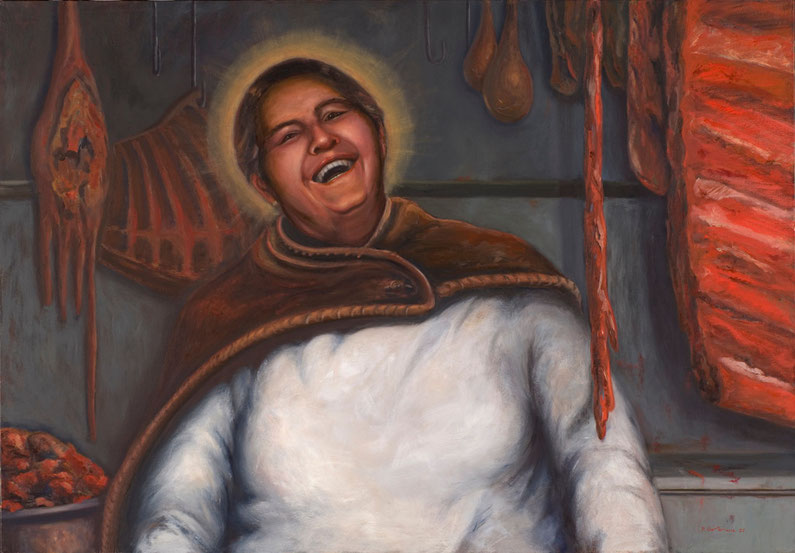 Yo soy el salvador 2007, óleo sobre lienzo 80X115 cm