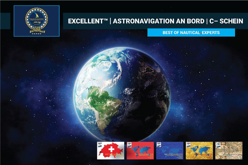 Erde im Weltraum – EXCELLENT™ ASTRONAVIGATION an Bord, Kurs der NAUTISCHEN AKADEMIE™ für den Schweizer Hochseeschein C-Schein.