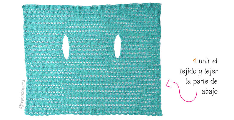 Sueter rectangular sales tejido a crochet