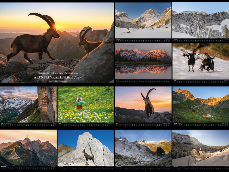 Alpsteinkalender, Bildkalender Alpstein, Kalender Appenzell, Appenzeller Kalender