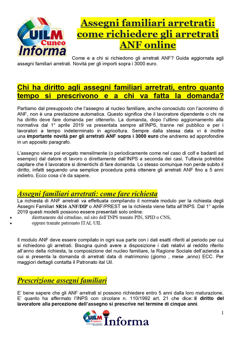 SCARICARE MODELLO ANF 42