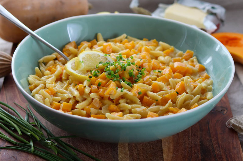 stückige one pot kürbispasta