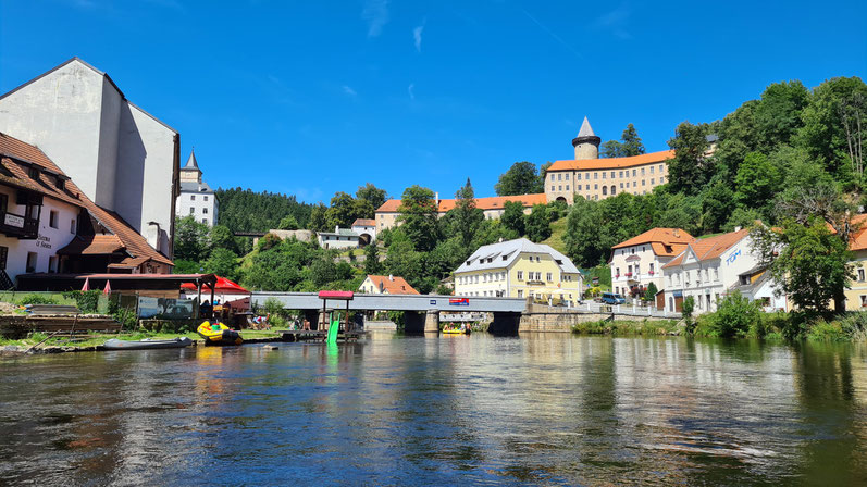 Paddeln auf der Moldau