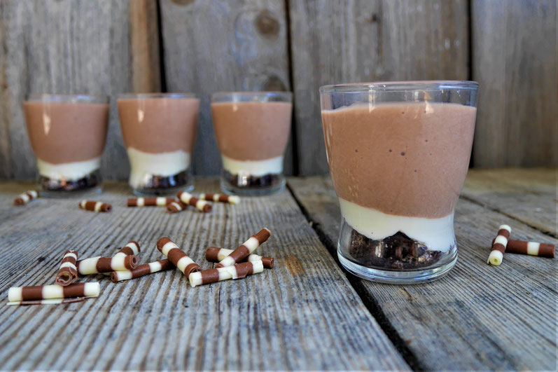 Schoko-Kaffee-Creme, Dessert mit Puddingpulver