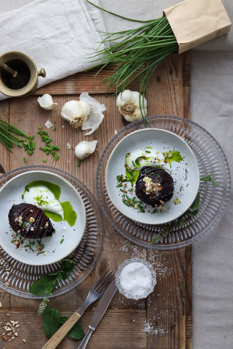 Rote Beete Hasselback