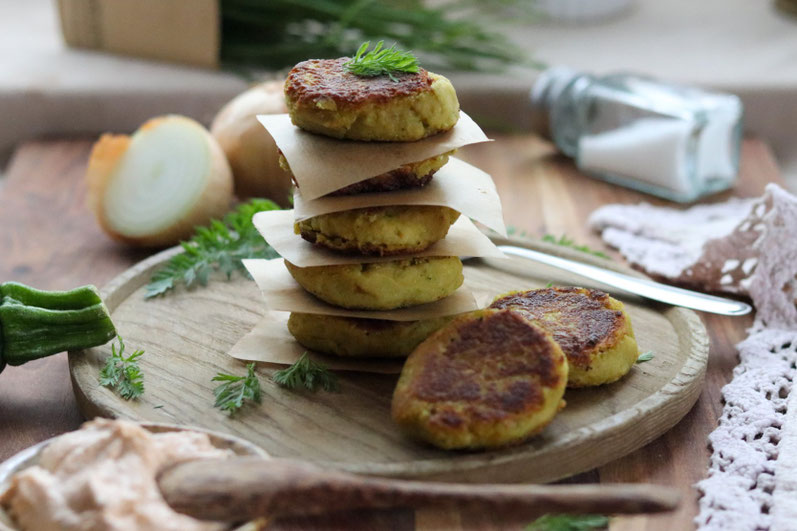 Kichererbsenzucchini Taler