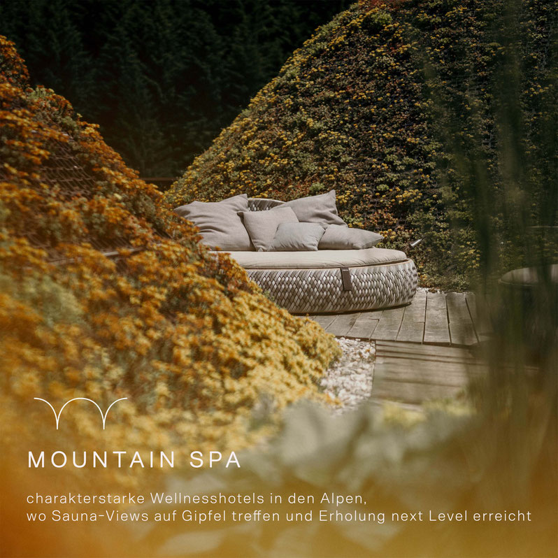 MOUNTAIN SPA - charakterstarke Wellnesshotls in den Alpen, wo Sauna-Views auf Gipfel treffen und Erholung next Level erreicht