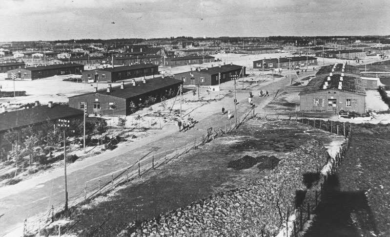 Blick auf das Flüchtlingslager Oksbøl unmittelbar nach dem Zweiten Weltkrieg. Foto: Museum FLUGT/PR