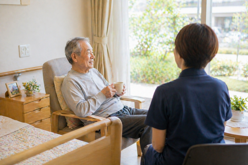 施設入居後は、安心できる環境で穏やかな生活を送られました。
