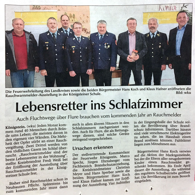 CSU Klaus Hafner Ortsverband Königstein Hirschbach Feuerwehr Königstein Fredi Weiß Specht Marco Brandschutz Rauchmelder