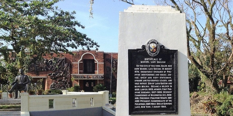Marker and Statue of Manuel L. Quezon; Baler, Aurora Province, Philippines