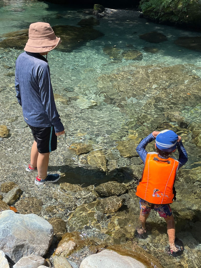 そうめん流しの後は行川(なめかわ)へGO!