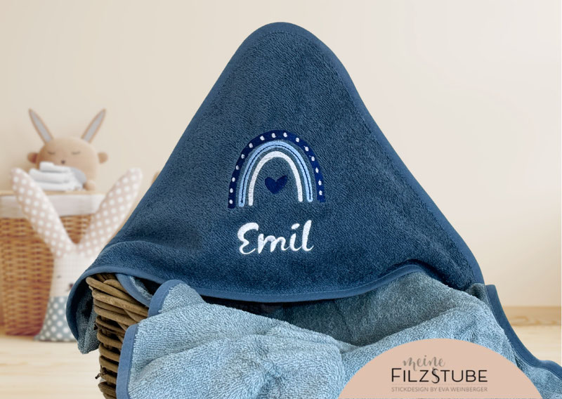 Kapuzenhandtuch Babygeschenk Handtuch Kapuzenbadetuch Babybadetuch Regenbogen Geburtsgeschenk Geburt Taufe
