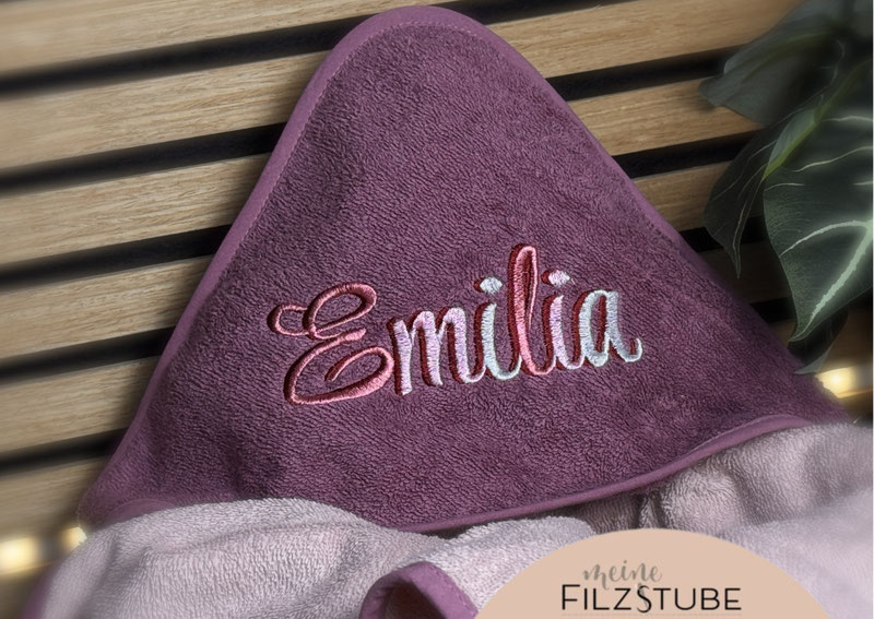 Kapuzenhandtuch Babygeschenk Handtuch Kapuzenbadetuch Babybadetuch Name mit Schattenschrift