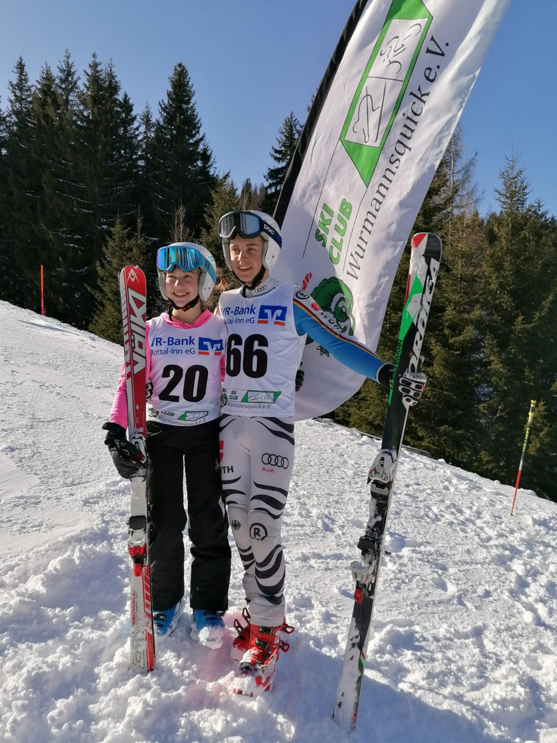 Magdalena Gruber, Vereinsmeisterin 2020 und Maximilian Schemmer, Vereinsmeister 2020